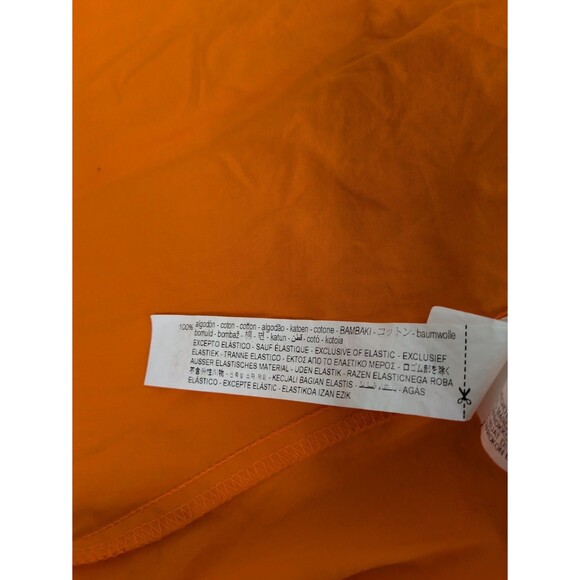 Zara Womens Orange Dress Long Sweatheart Neck Cotton Sleeveless Beach Size M - Picture 7 of 13